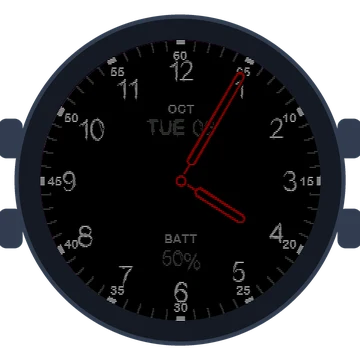 Just Simple Analog Numbers Chalky Gen3 MARQ (Gen 2) Aviator