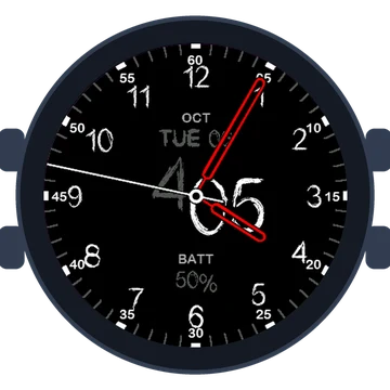 Just Simple Analog Numbers Chalky Gen3 MARQ (Gen 2) Aviator