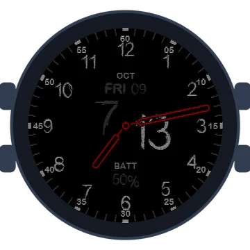 Just Simple Analog Numbers Chalky Gen3 Venu