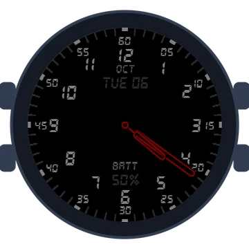 Just Simple Analog Numbers Digital Gen3 Approach S70
