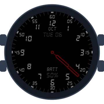 Just Simple Analog Numbers Digital Gen3 D2 Air