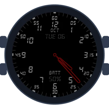 Just Simple Analog Numbers Digital Gen3 D2 Air X10