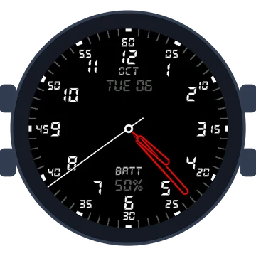 Just Simple Analog Numbers Digital Gen3 D2 Air X10