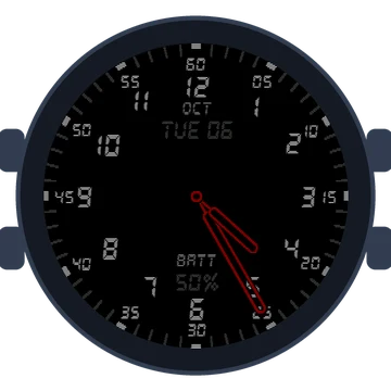 Just Simple Analog Numbers Digital Gen3 D2 Mach 2