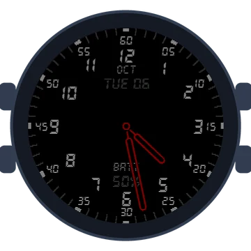 Just Simple Analog Numbers Digital Gen3 Descent Mk3