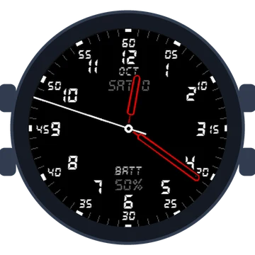 Just Simple Analog Numbers Digital Gen3 fēnix 6 Pro
