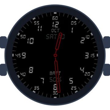 Just Simple Analog Numbers Digital Gen3 fēnix 8 Pro