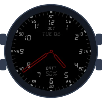 Just Simple Analog Numbers Digital Gen3 fēnix 9 Pro