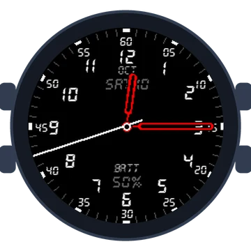 Just Simple Analog Numbers Digital Gen3 fēnix Chronos