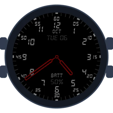 Just Simple Analog Numbers Digital Gen3 fēnix E