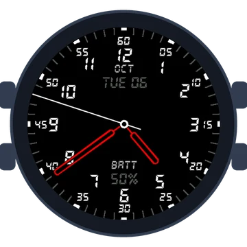 Just Simple Analog Numbers Digital Gen3 fēnix E
