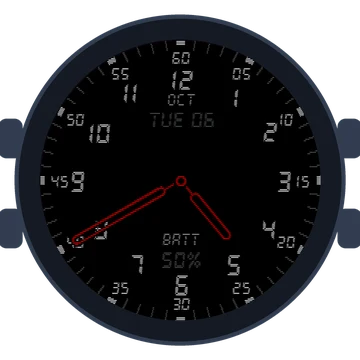 Just Simple Analog Numbers Digital Gen3 Forerunner 165