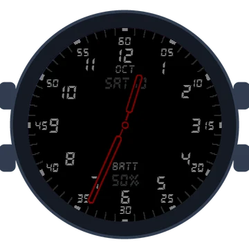 Just Simple Analog Numbers Digital Gen3 Forerunner 265