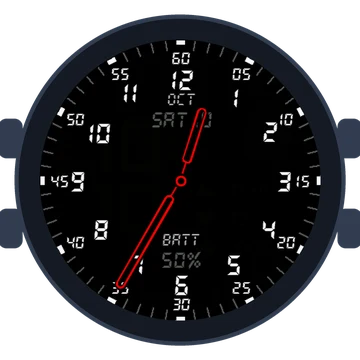 Just Simple Analog Numbers Digital Gen3 – Instinct 3 AMOLED 45mm