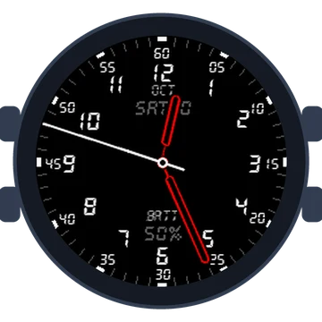 Just Simple Analog Numbers Digital Gen3 Captain Marvel