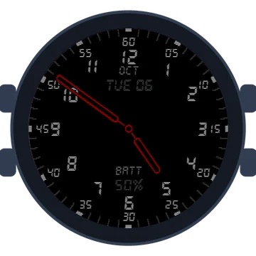 Just Simple Analog Numbers Digital Gen3 MARQ (Gen 2) Athlete
