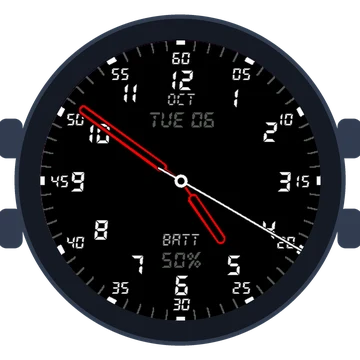 Just Simple Analog Numbers Digital Gen3 MARQ (Gen 2) Athlete