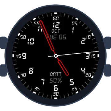 Just Simple Analog Numbers Digital Gen3 Venu 2S