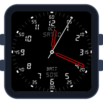 Just Simple Analog Numbers Digital Gen3 Venu Sq