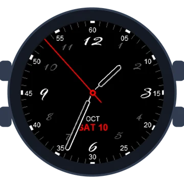 Just Simple Analog Numbers Handwritten Gen3 fēnix 6 Pro