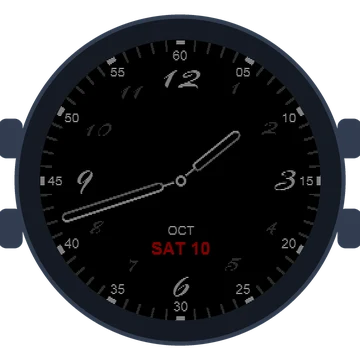 Just Simple Analog Numbers Handwritten Gen3 fēnix 8 Pro