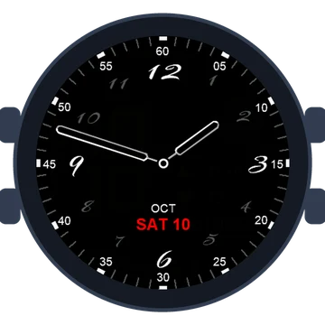Just Simple Analog Numbers Handwritten Gen3 – Instinct 3 AMOLED 45mm