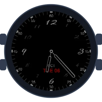 Just Simple Analog Numbers Handwritten Gen3 Venu 2S