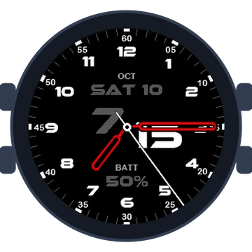 Just Simple Analog Numbers Speed Gen3 fēnix 6 Pro