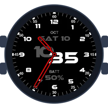 Just Simple Analog Numbers Speed Gen3 fēnix 6X Pro