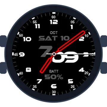 Just Simple Analog Numbers Speed Gen3 fēnix Chronos