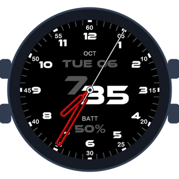 Just Simple Analog Numbers Speed Gen3 fēnix E