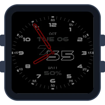 Just Simple Analog Numbers Speed Gen3 Venu Sq 2