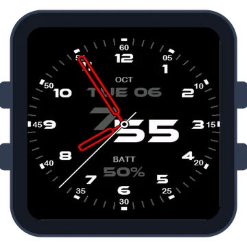 Just Simple Analog Numbers Speed Gen3 Venu Sq 2