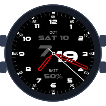 Just Simple Analog Numbers Speed Gen3 vívoactive 4S