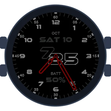 Just Simple Analog Numbers Speed Gen3 vívoactive 6