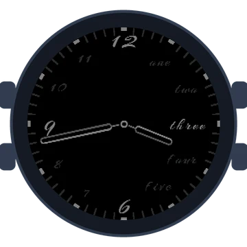 Just Simple Analog Words Gen3 fēnix 8 Pro