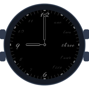 Just Simple Analog Words Gen3 fēnix 9 Pro