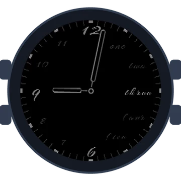 Just Simple Analog Words Gen3 Forerunner 165