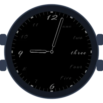 Just Simple Analog Words Gen3 Forerunner 170