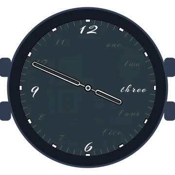 Just Simple Analog Words Gen3 – Instinct 3 AMOLED 45mm