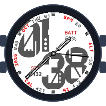 Metal Look Big Numbers Gen3 fēnix 6S