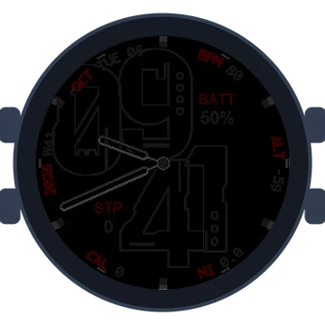 Metal Look Big Numbers Gen3 fēnix 9