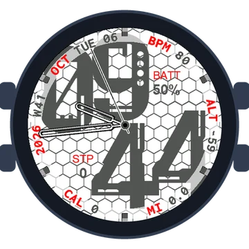Metal Look Big Numbers Gen3 fēnix E