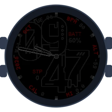 Metal Look Big Numbers Gen3 Forerunner 170