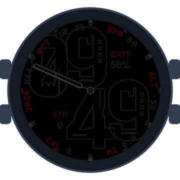 Metal Look Big Numbers Gen3 Forerunner 265