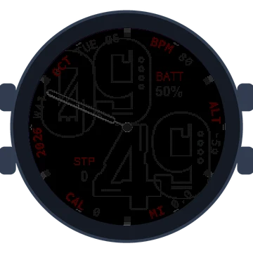 Metal Look Big Numbers Gen3 Forerunner 265s