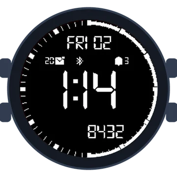 Simple Large Digital No.2 Gen3 Forerunner 55