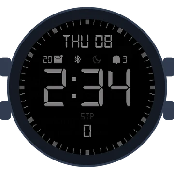 Simple Large Digital No.3 Gen3 Instinct 3 AMOLED