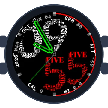 Wordcloud Big Numbers Gen3 fēnix Chronos